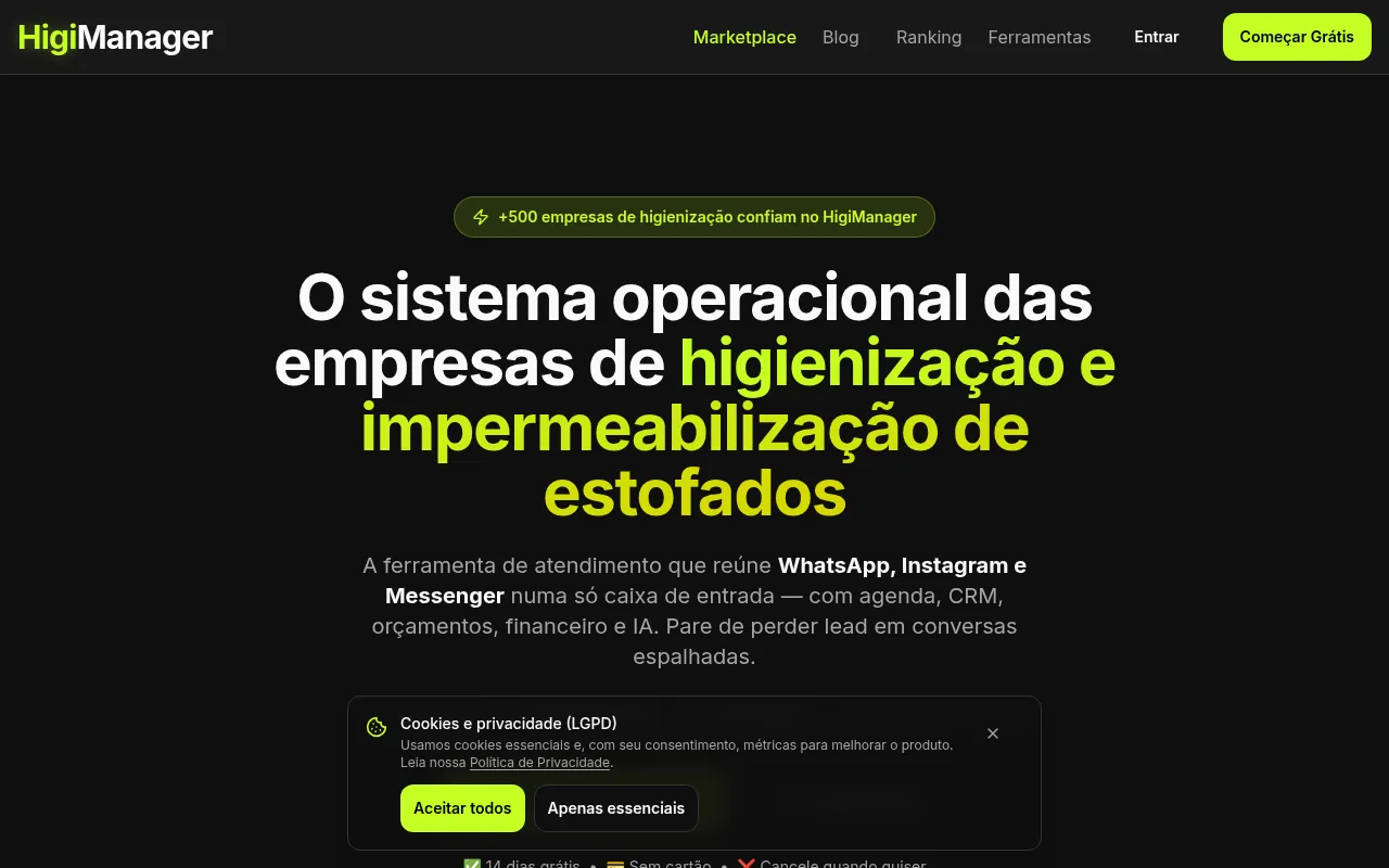 Screenshot of higimanager.com