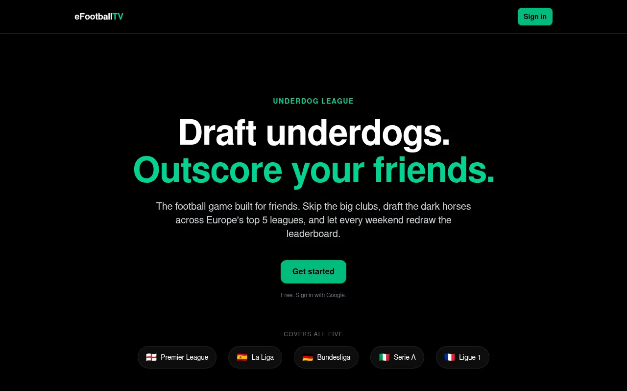 Screenshot of efootballtv.com