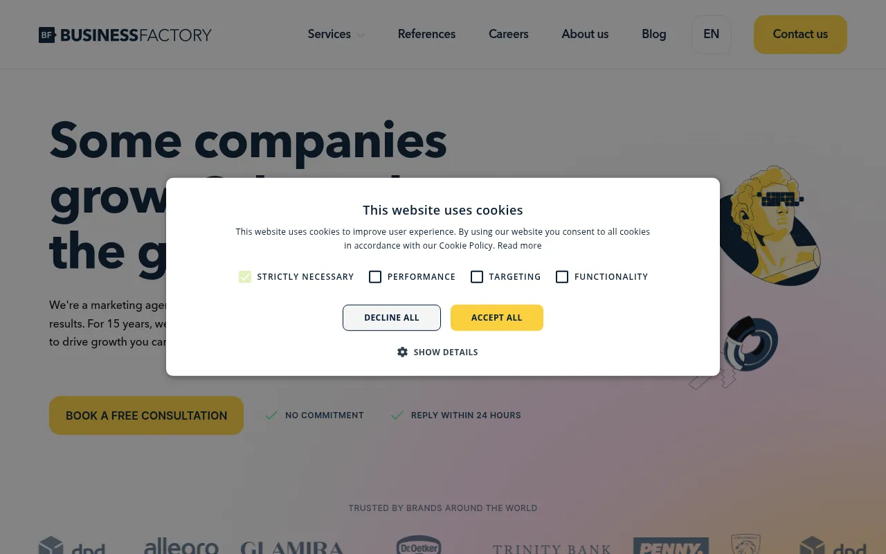 Screenshot of bfactory.com