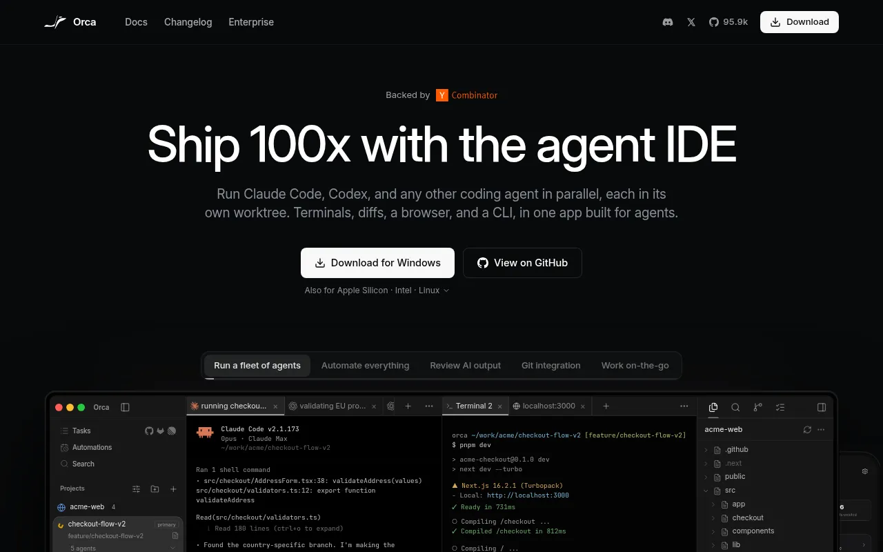 Screenshot of onorca.dev