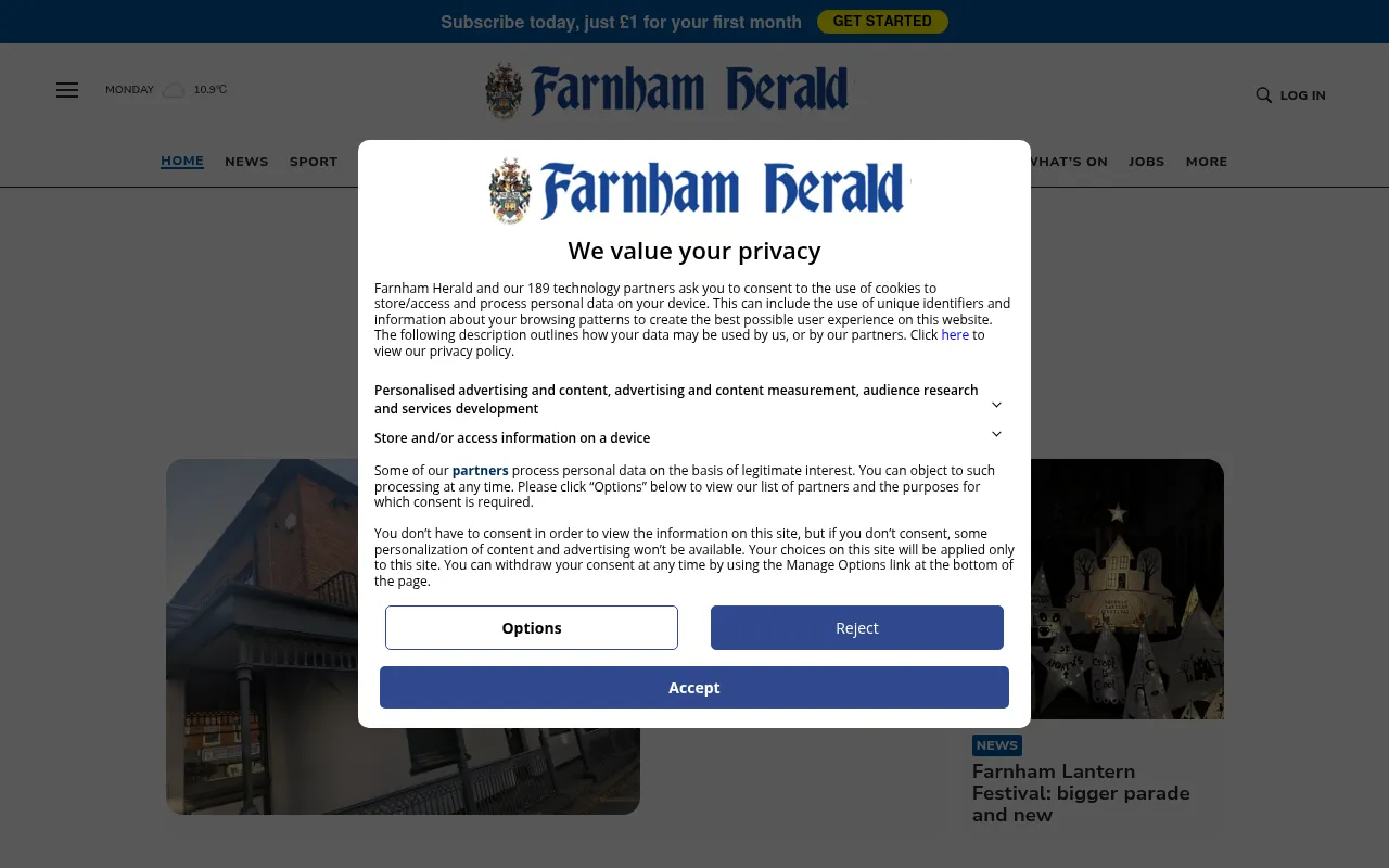 Screenshot of farnhamherald.com