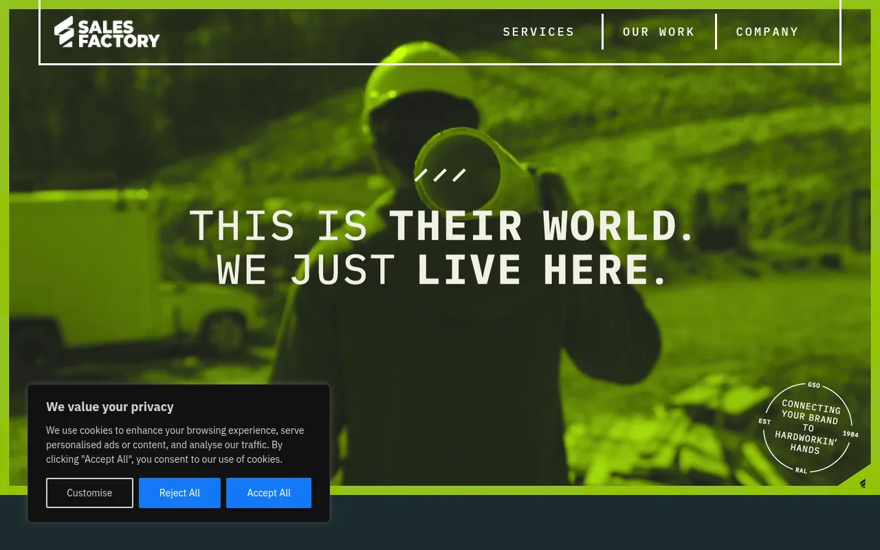 Screenshot of salesfactory.com