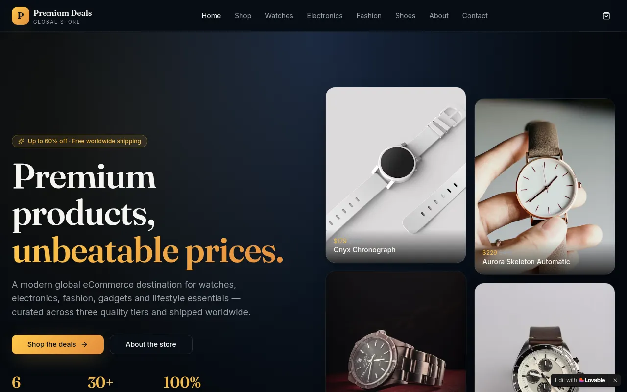 Screenshot of budget-chic-deals.lovable.app