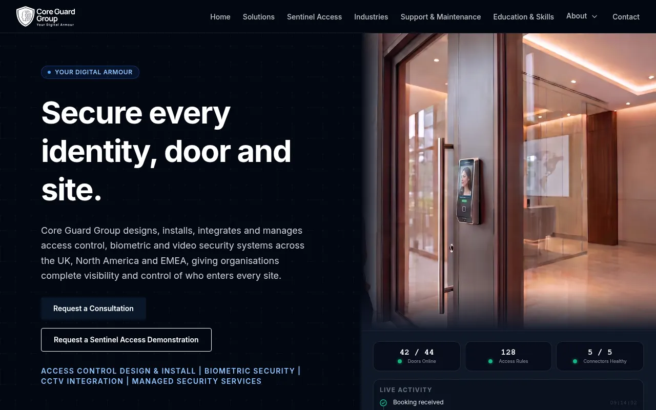 Screenshot of coreguardgroup.com