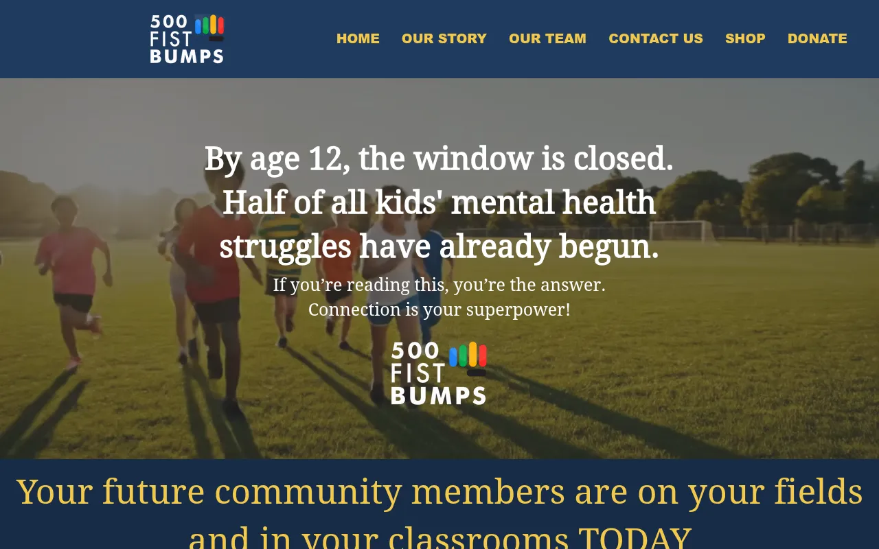 Screenshot of 500fistbumps.org