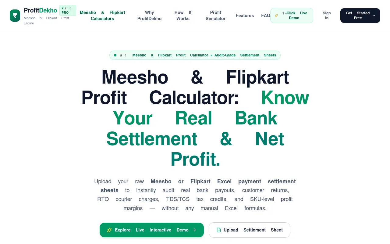 Screenshot of profitdekho.gyanitheme.com