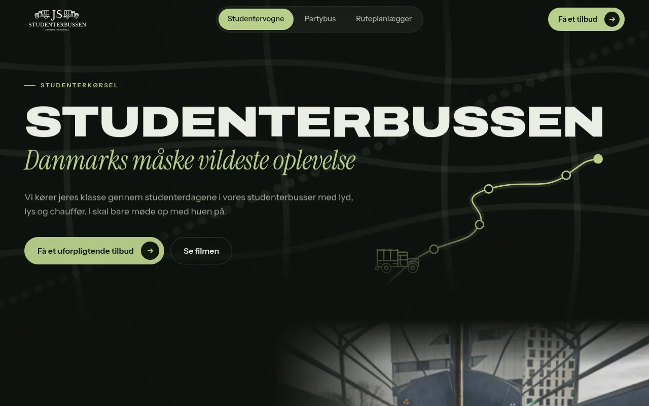 Screenshot of studenterbussen.com