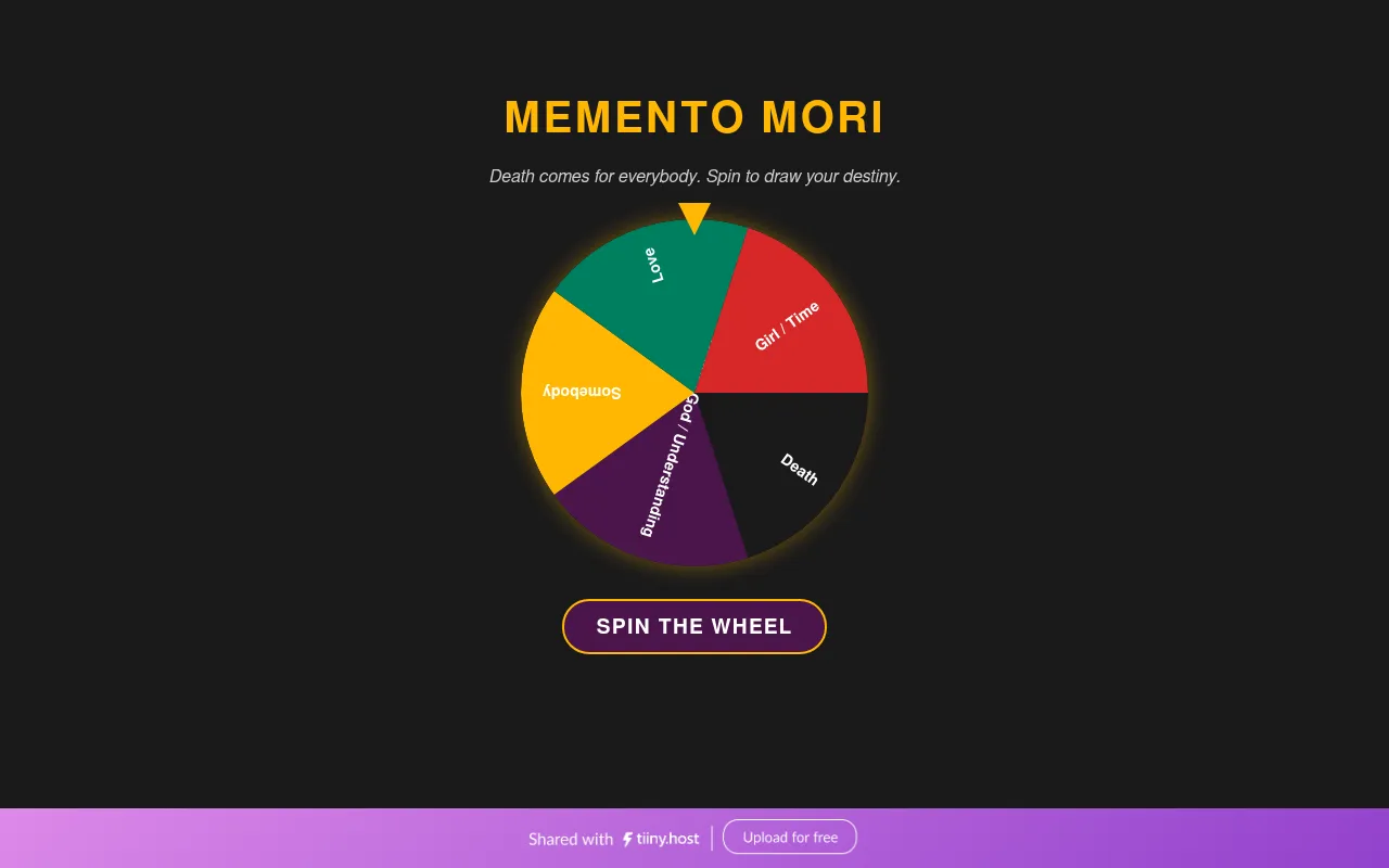 Screenshot of everybody-dies.tiiny.site