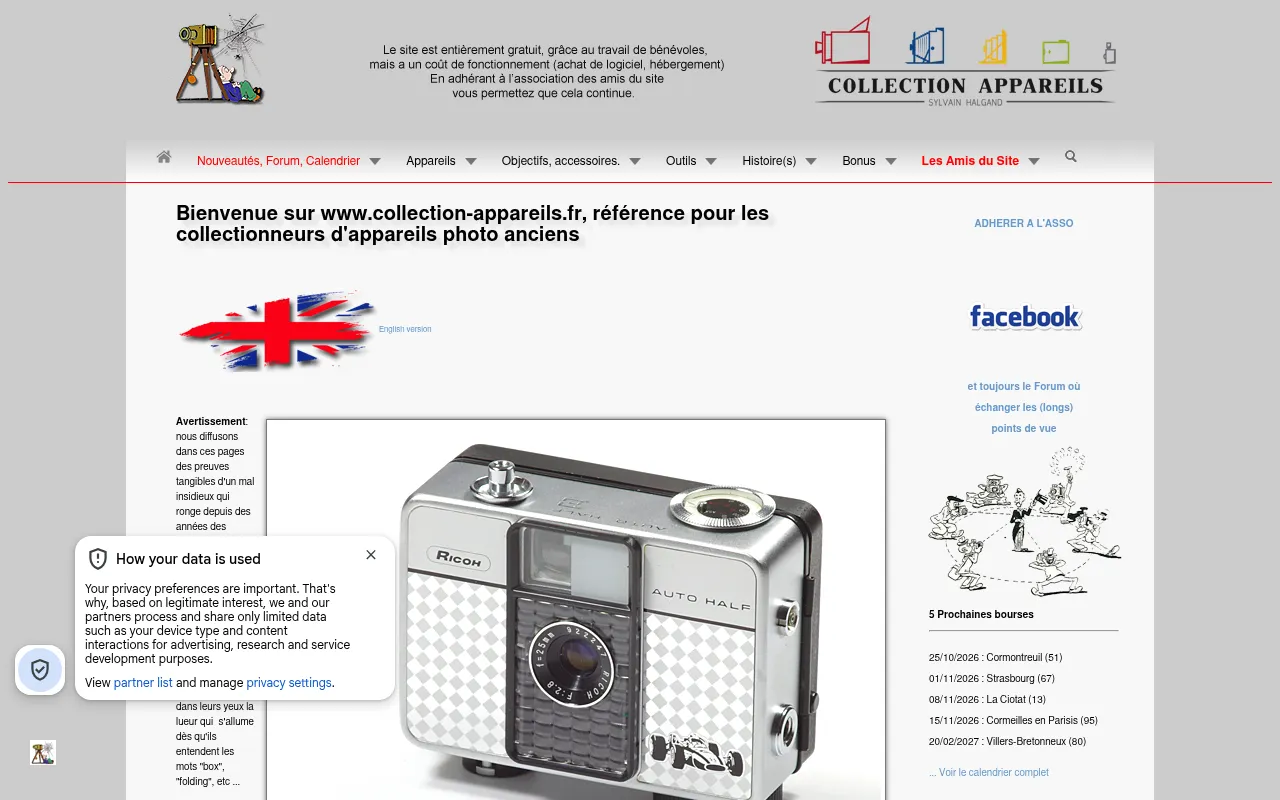 Screenshot of collection-appareils.fr