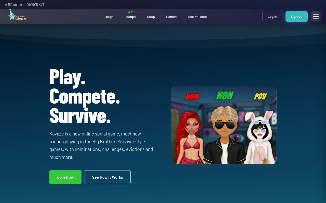 Screenshot of kovaze.com