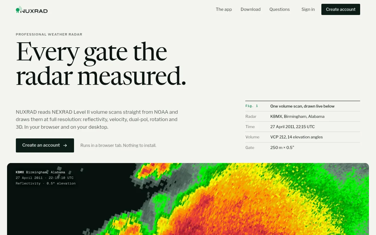 Screenshot of nuxrad.com
