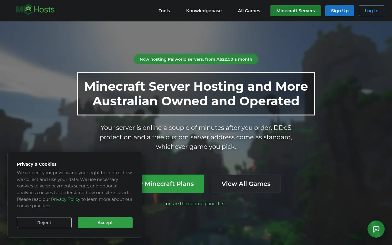 Screenshot of mchosts.com.au