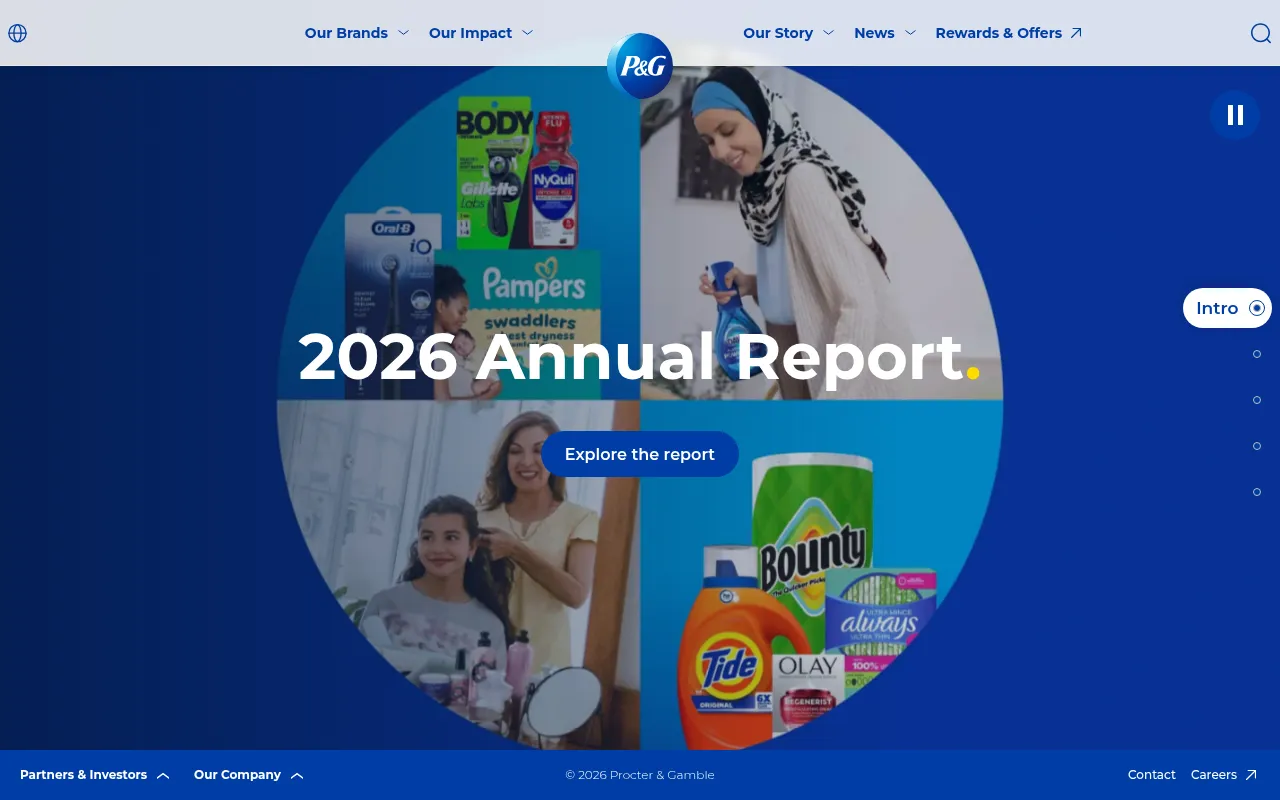 Screenshot of us.pg.com