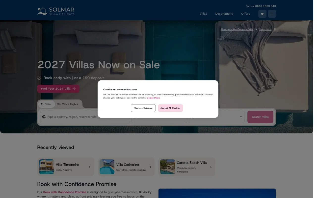 Screenshot of solmarvillas.com