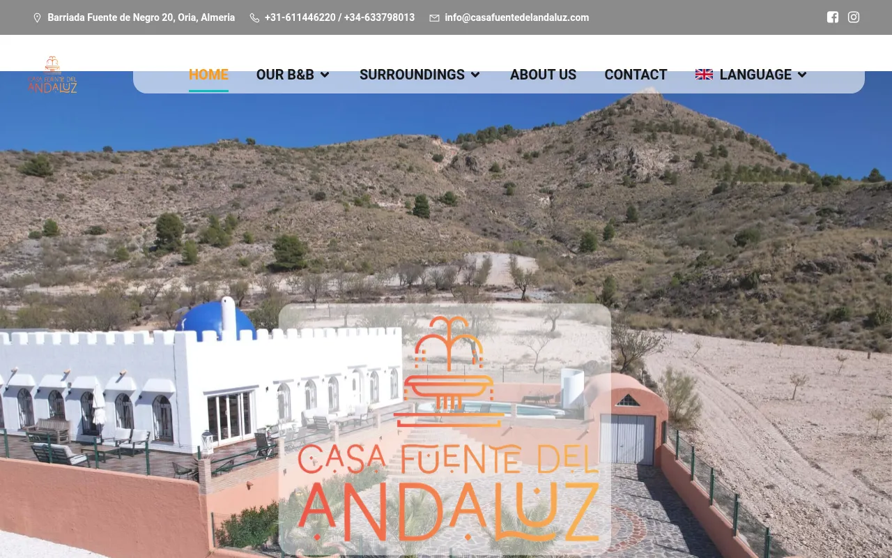 Screenshot of casafuentedelandaluz.com
