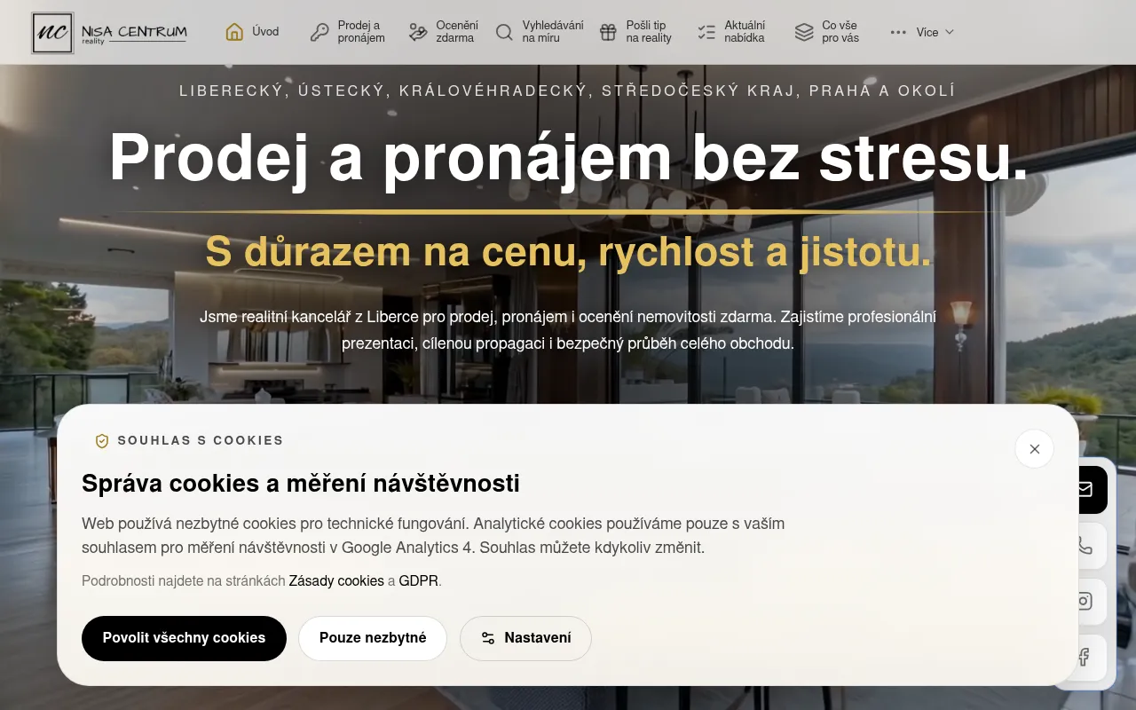 Screenshot of nisacentrum.cz