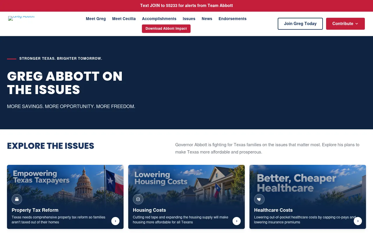 Screenshot of gregabbott.com