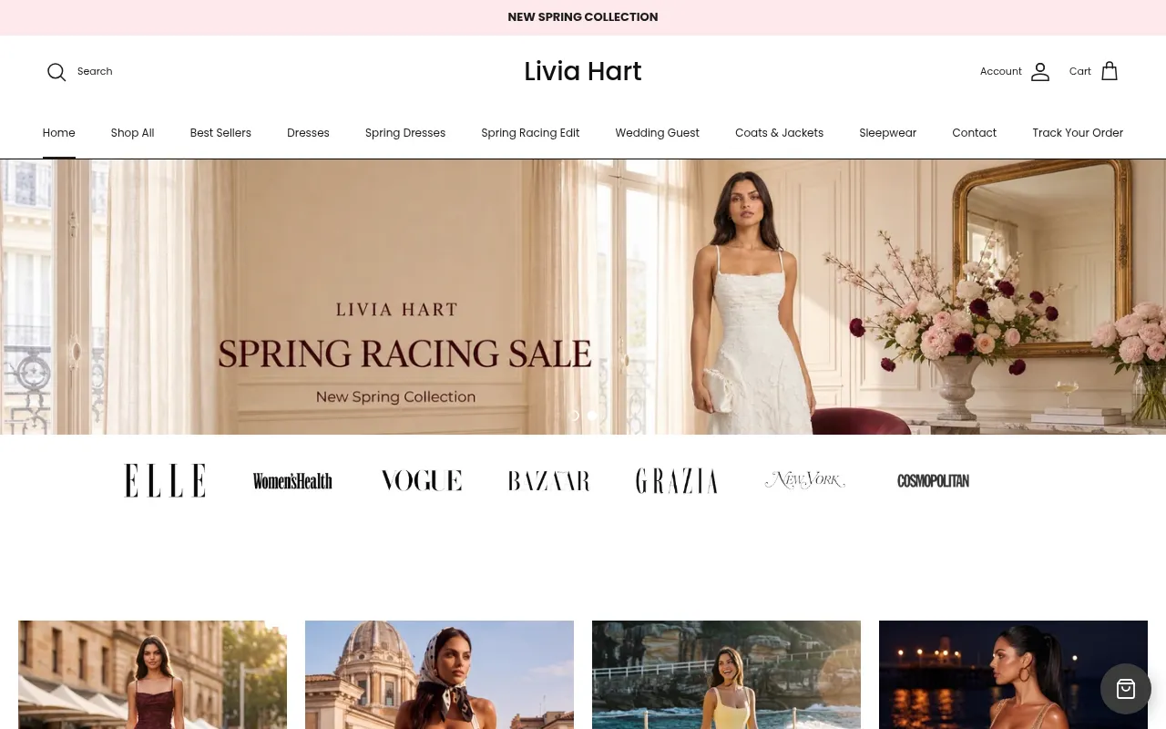 Screenshot of liviahart.com