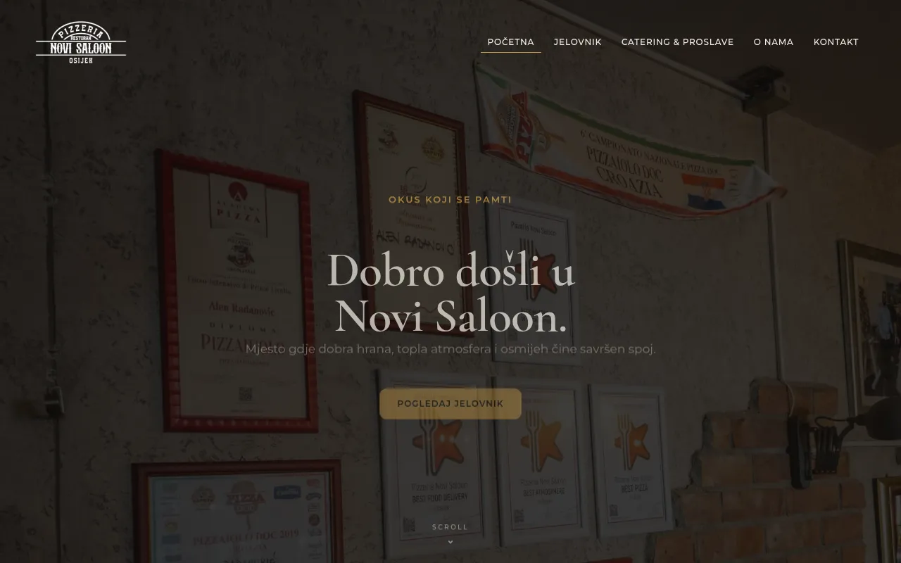 Screenshot of pizzeria-saloon.hr