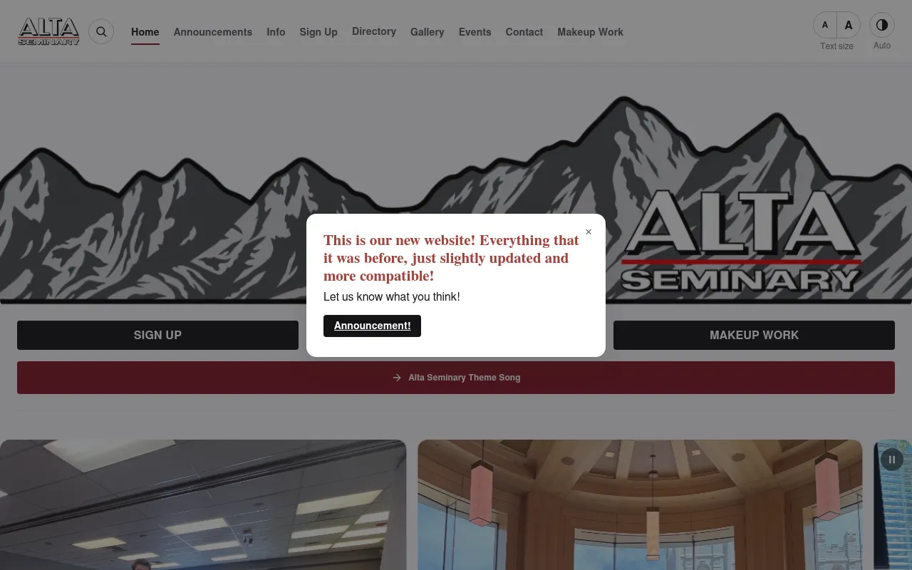 Screenshot of alta-seminary-omega.vercel.app