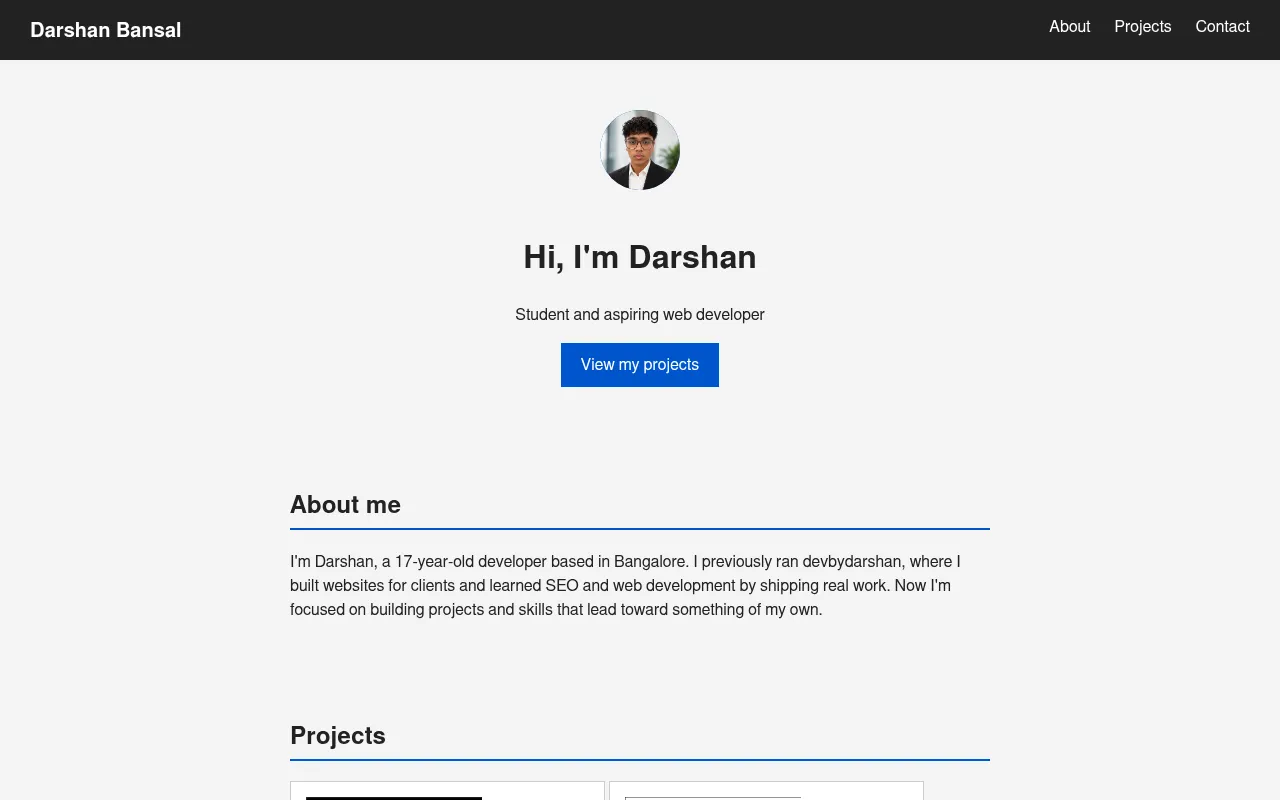 Screenshot of webdev-theta-umber.vercel.app