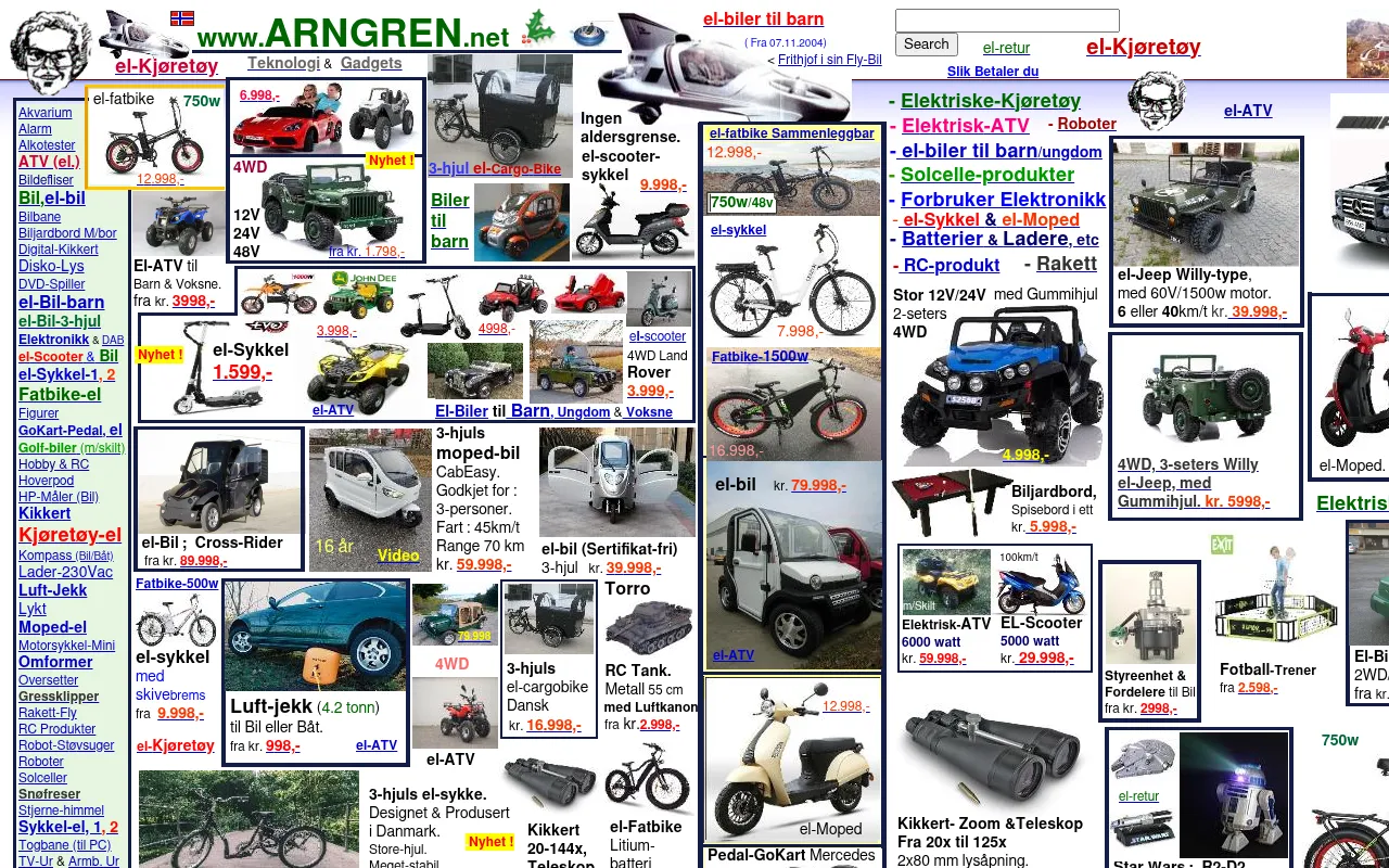 Screenshot of arngren.net