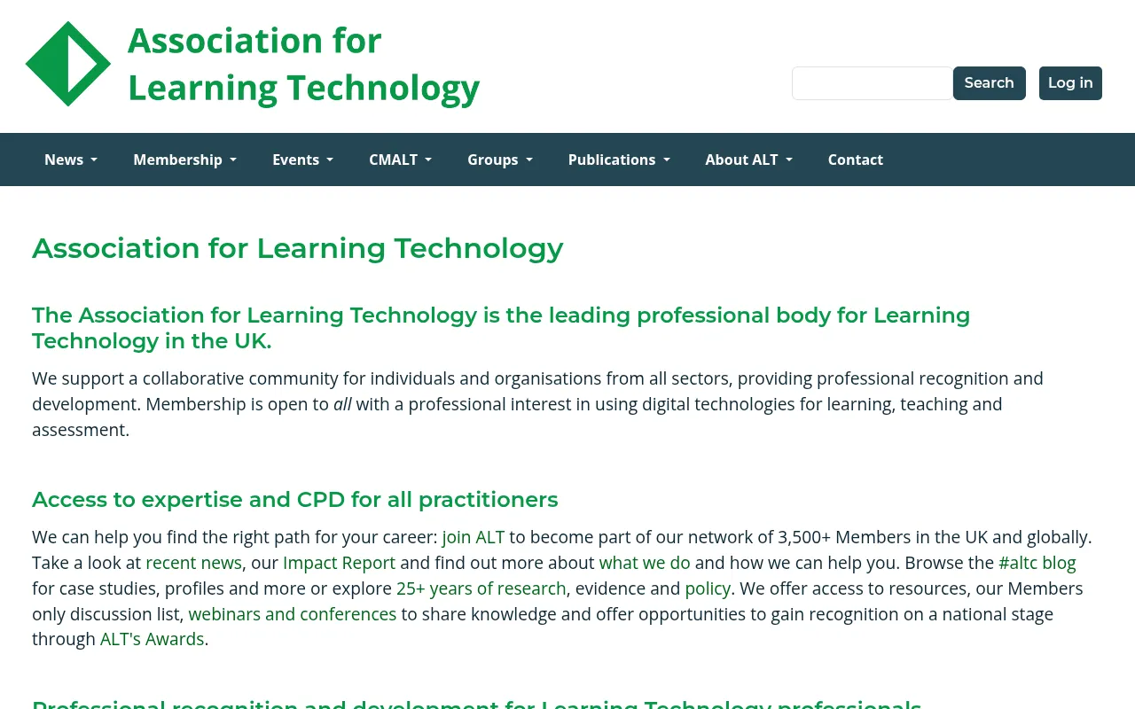 Screenshot of alt.ac.uk