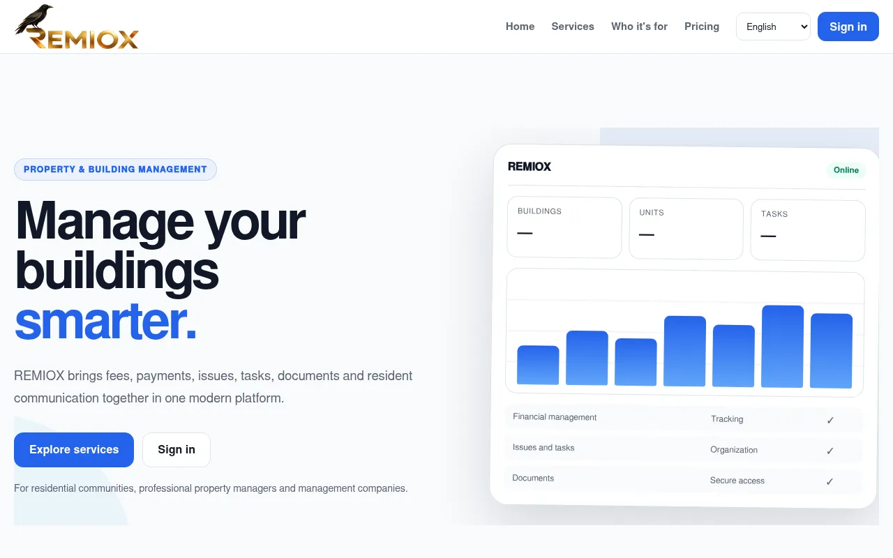 Screenshot of remiox.com