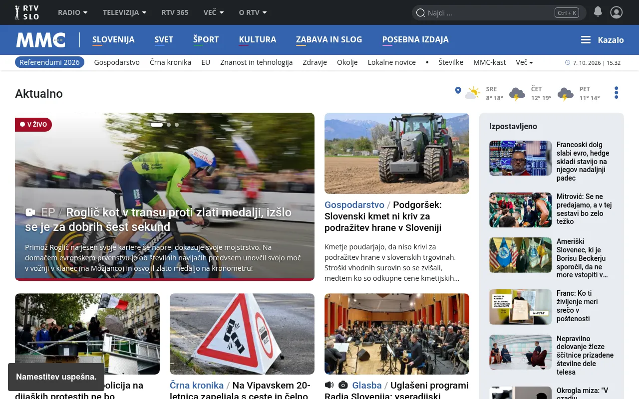 Screenshot of rtvslo.si