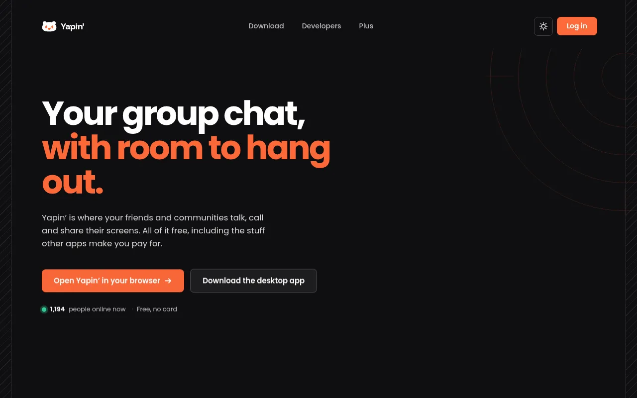 Screenshot of yapin.gg