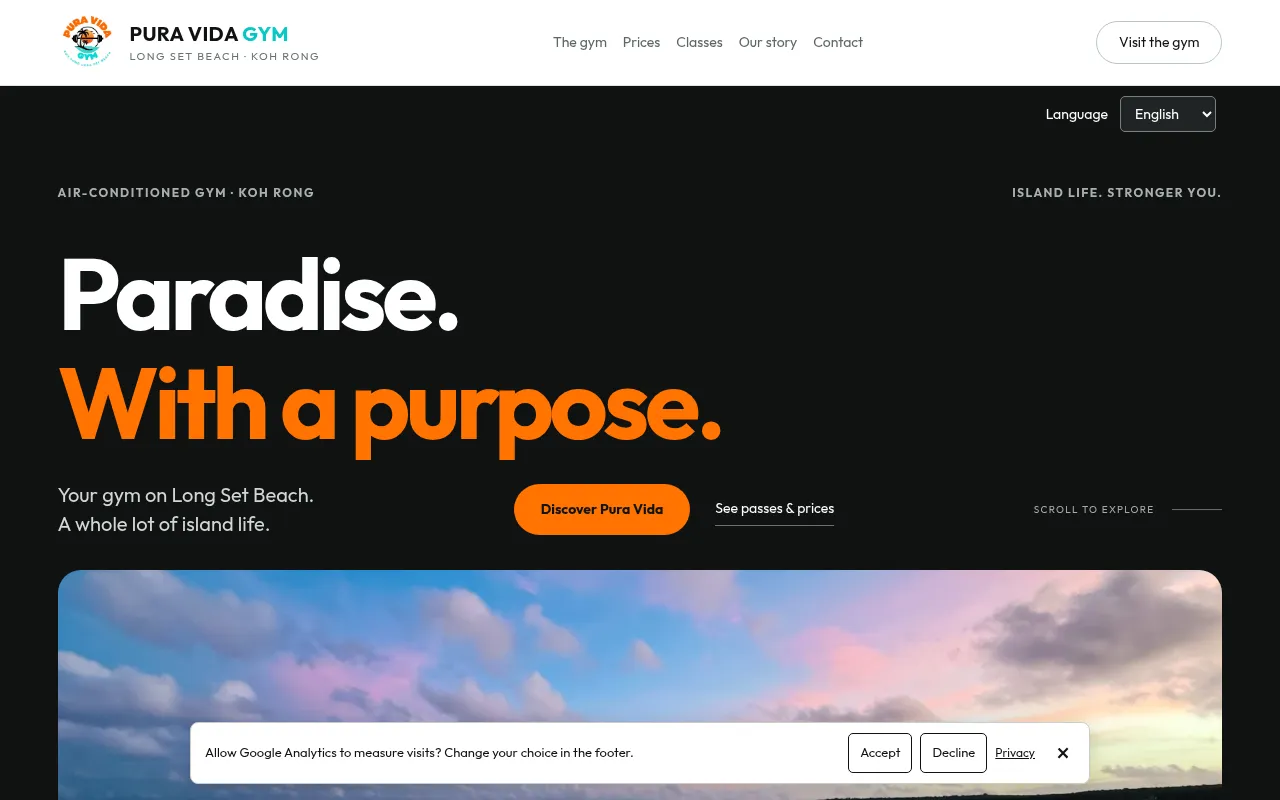 Screenshot of puravidagymkohrong.com