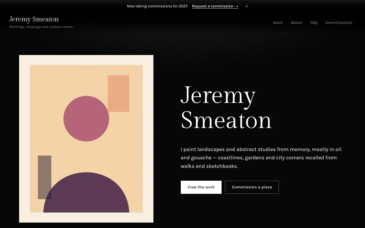 Screenshot of jeremysmeaton.com