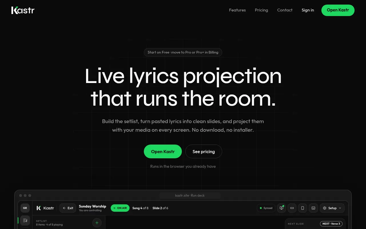 Screenshot of kastr.site
