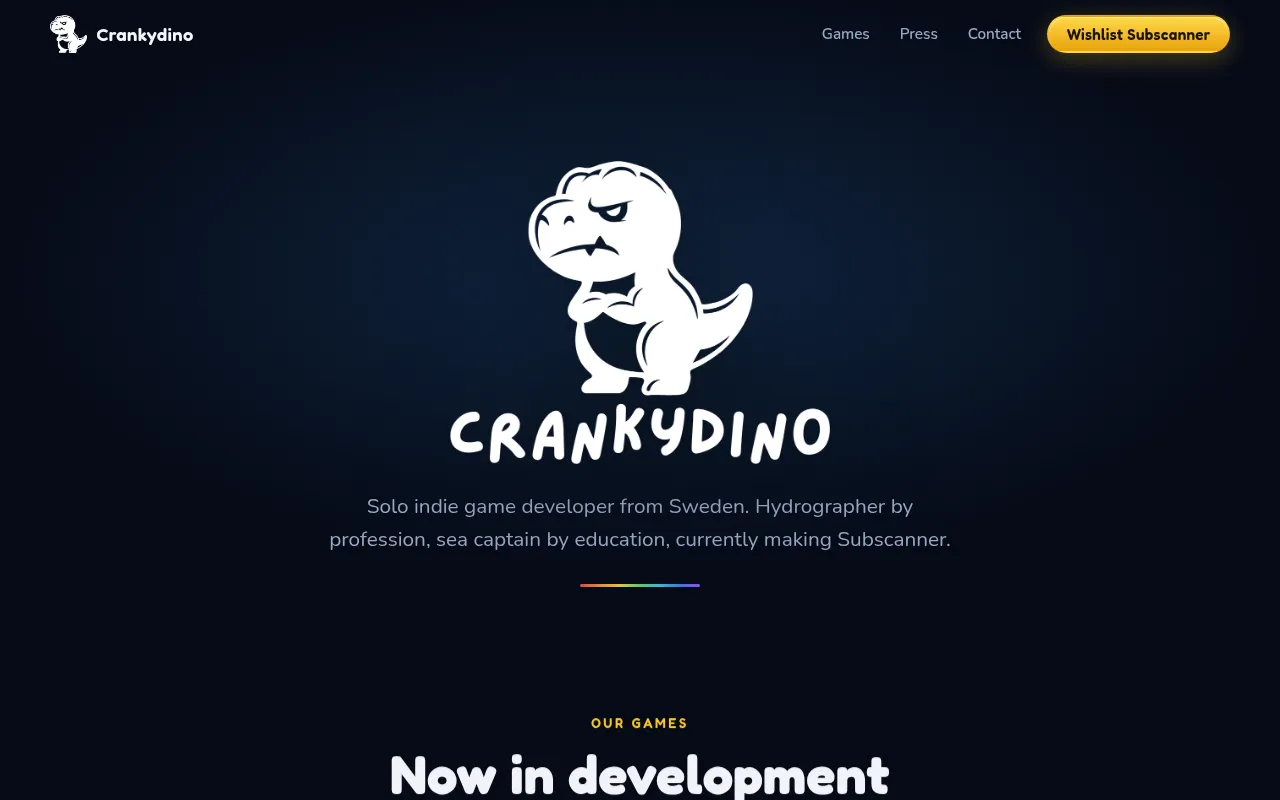 Screenshot of crankydino.team