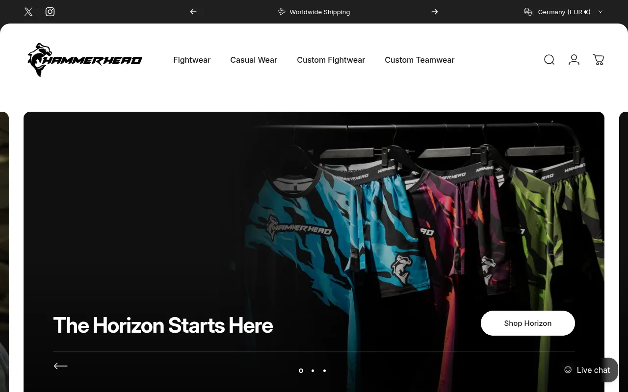 Screenshot of hammerheadsports.co.uk
