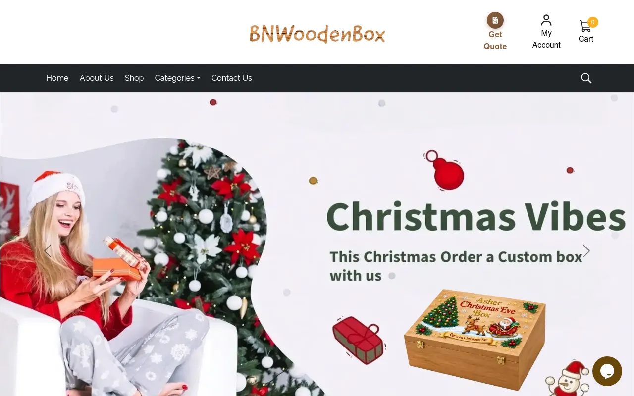 Screenshot of bnwoodenbox.com