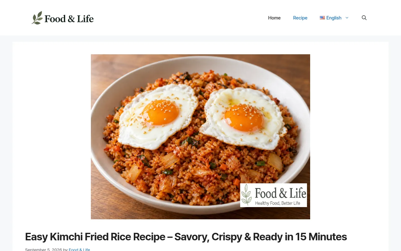 Screenshot of kfoodnlife.com