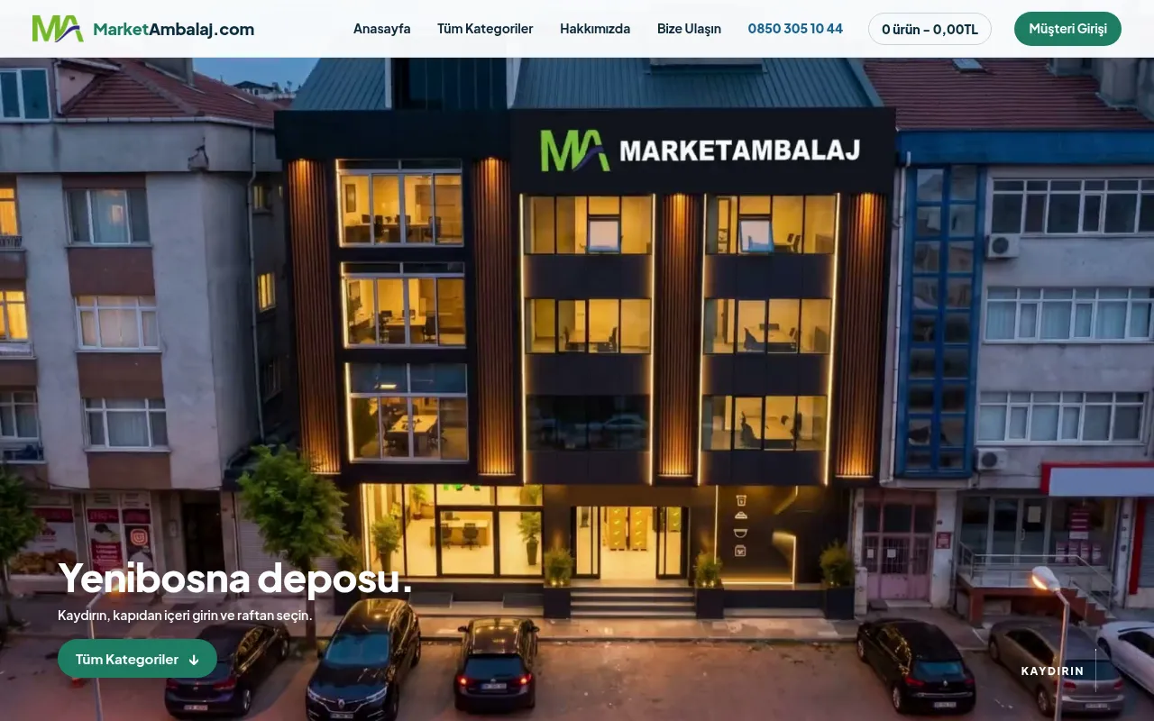 Screenshot of marketambalaj.com