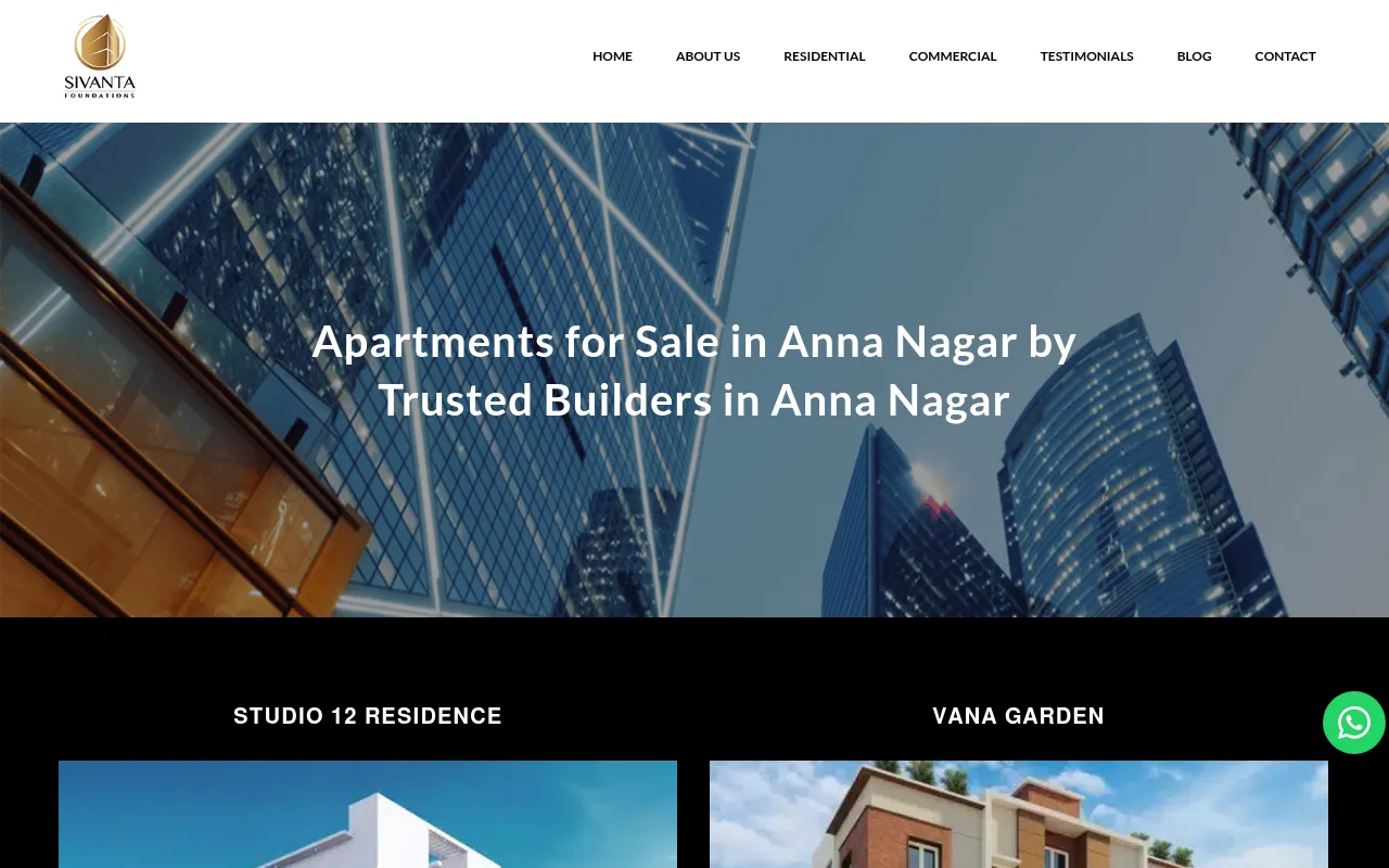 Screenshot of sivantafoundations.com