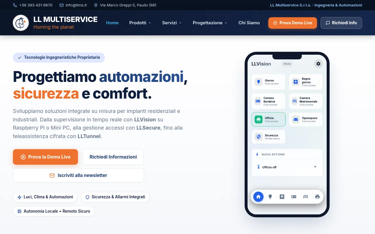Screenshot of llmultiservice.it