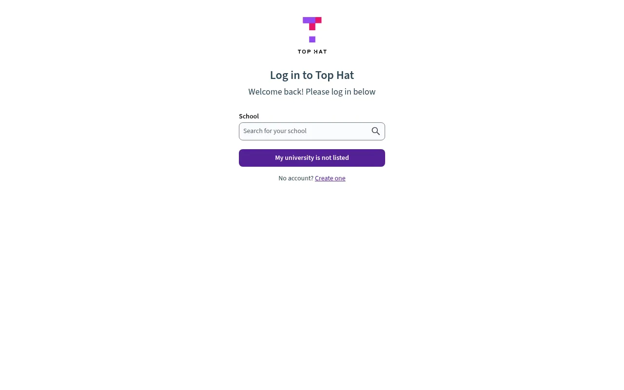 Screenshot of app.tophat.com