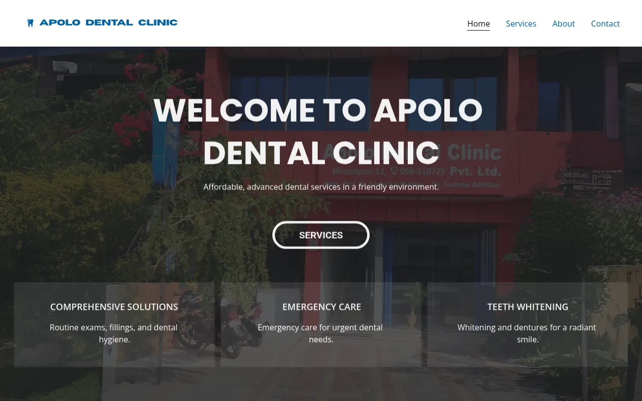 Screenshot of apolodental.com
