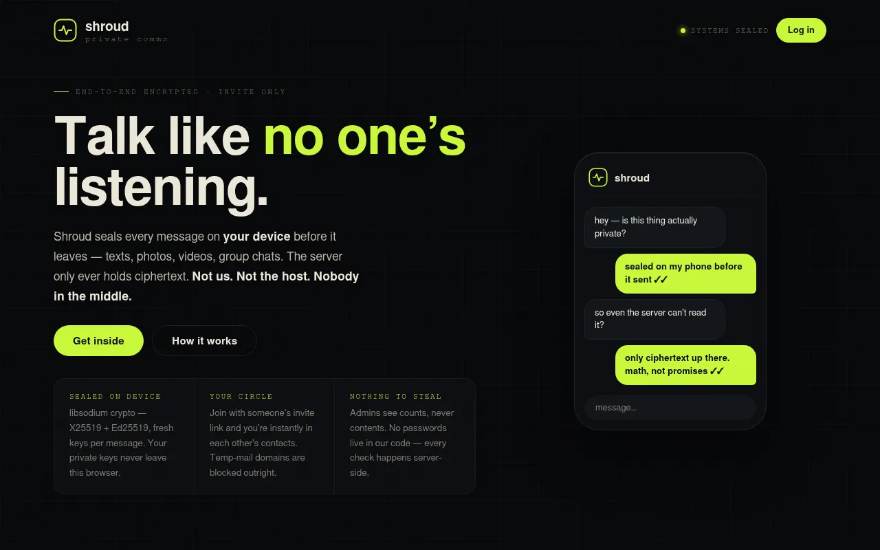Screenshot of famchat-dusky.vercel.app