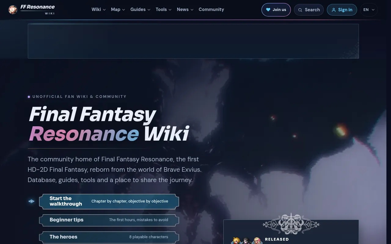 Screenshot of ffresonance.wiki