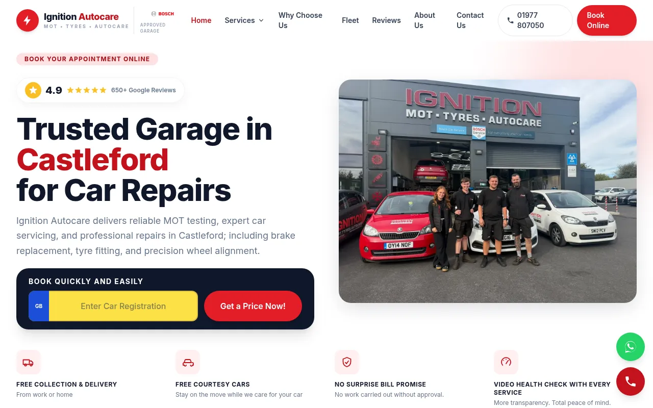 Screenshot of ignitionautocare.co.uk