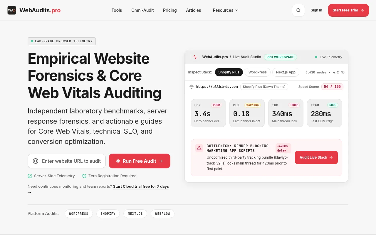 Screenshot of webaudits.pro