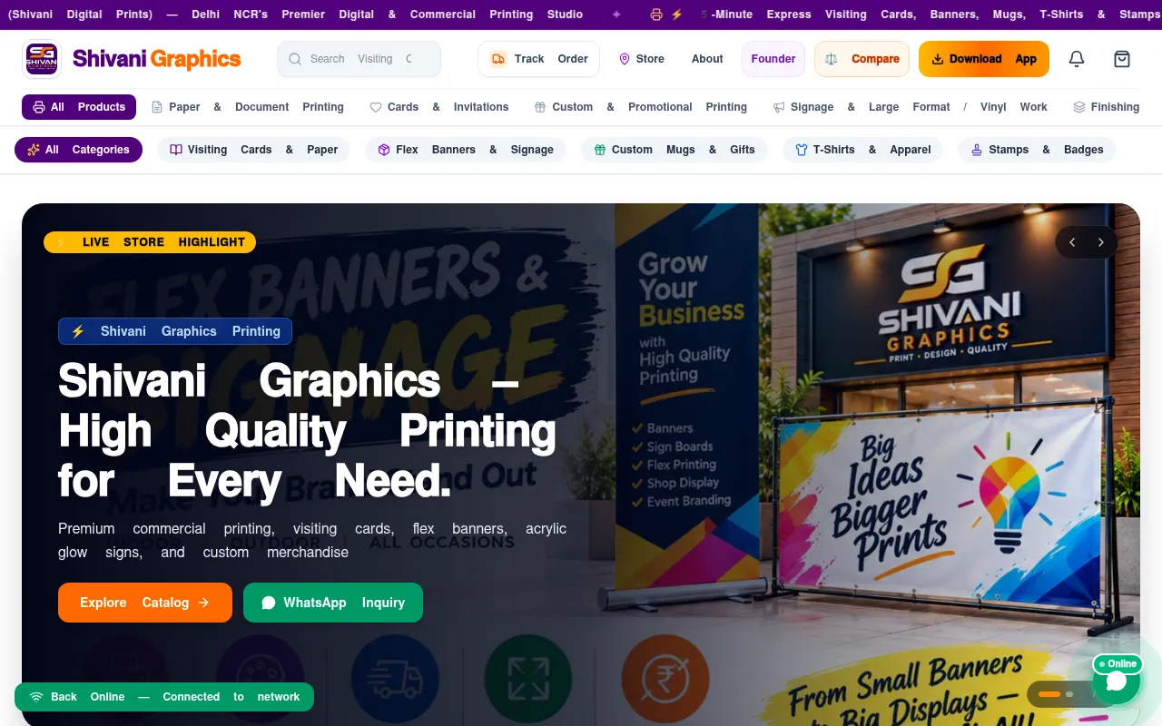 Screenshot of shivanigraphics.com