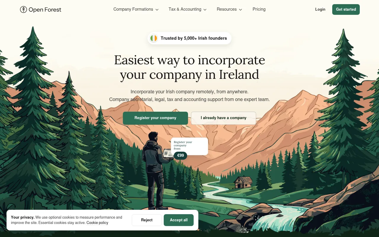 Screenshot of openforest.co