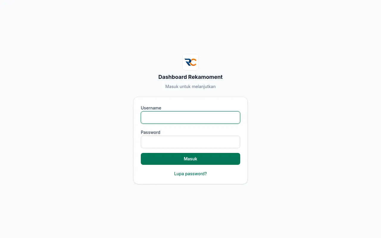 Screenshot of dashboard.rekamoment.com