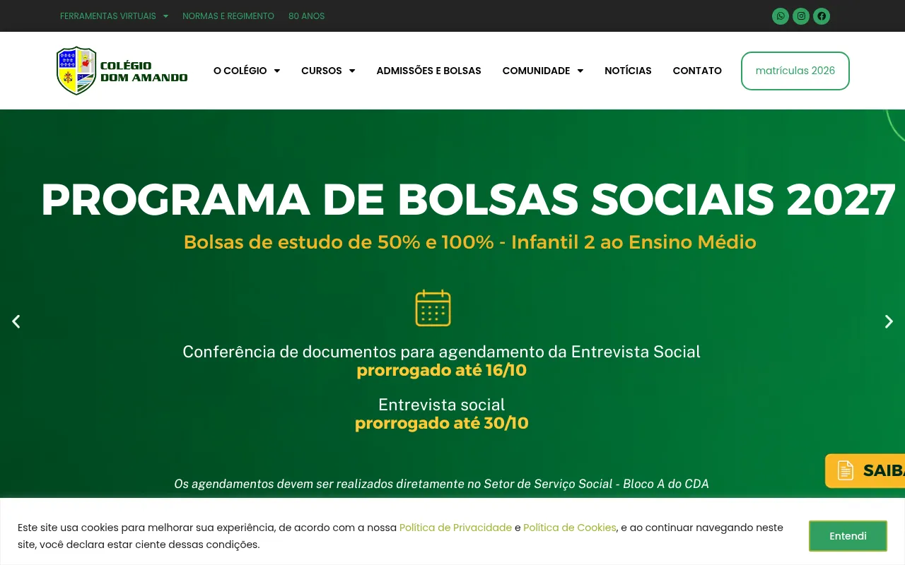 Screenshot of domamando.com.br